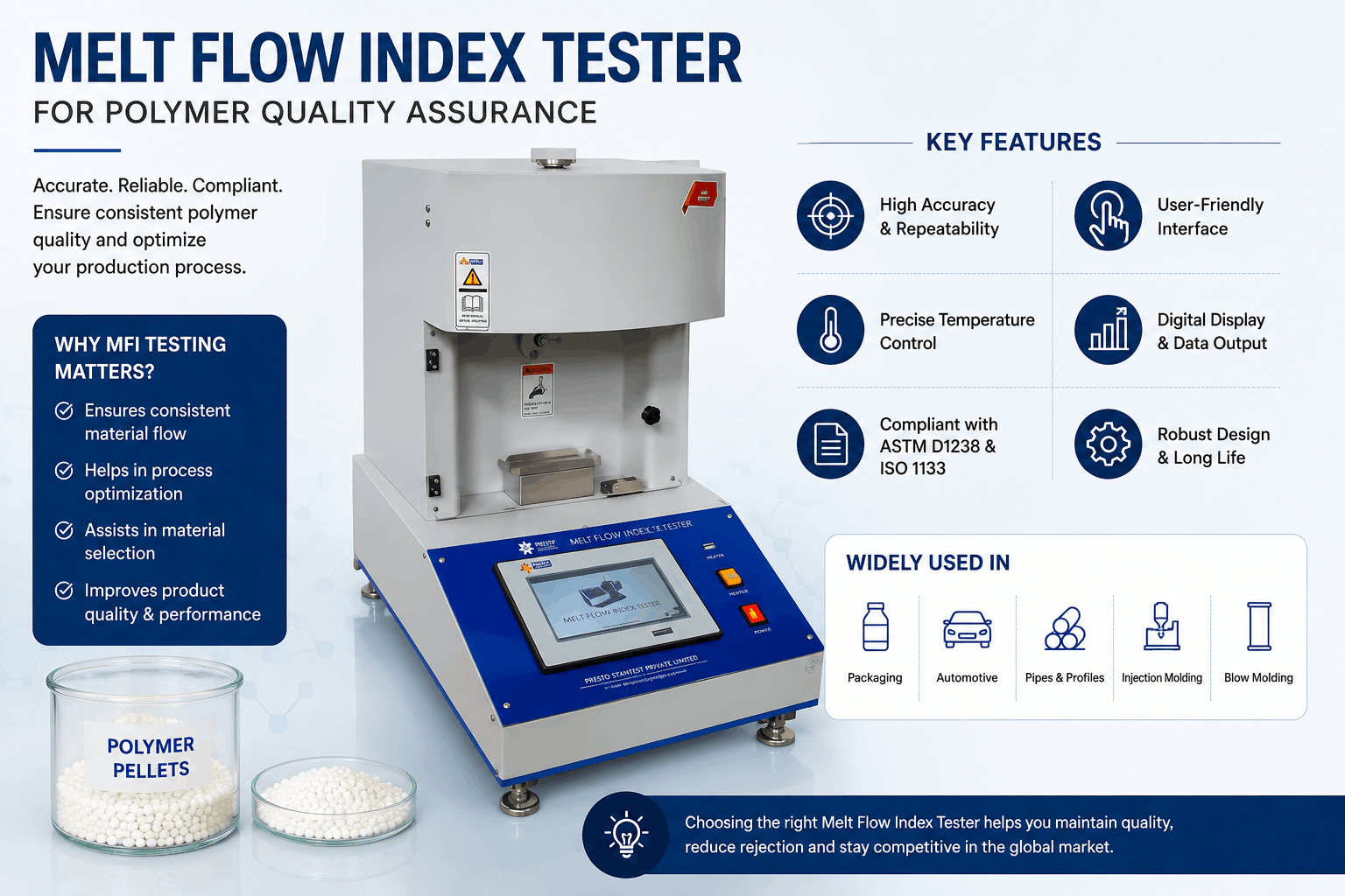 Melt Flow Index Tester Machine in Brazil